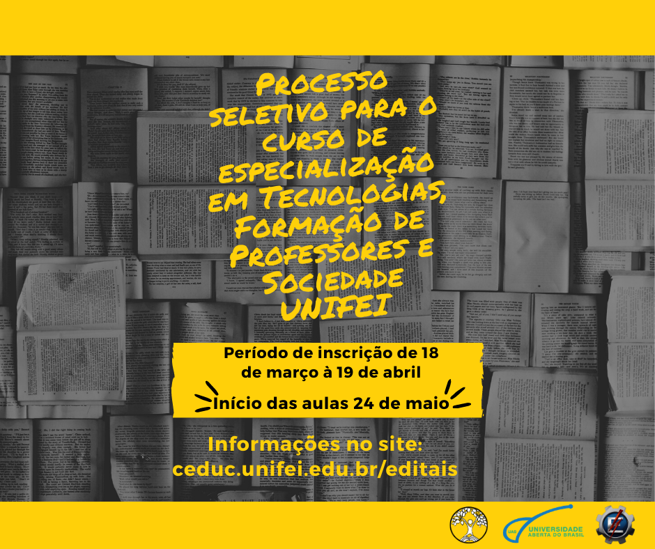 Especialização em Tecnologia, Formação de Professores e Sociedade (TFPS) – Turma 2021